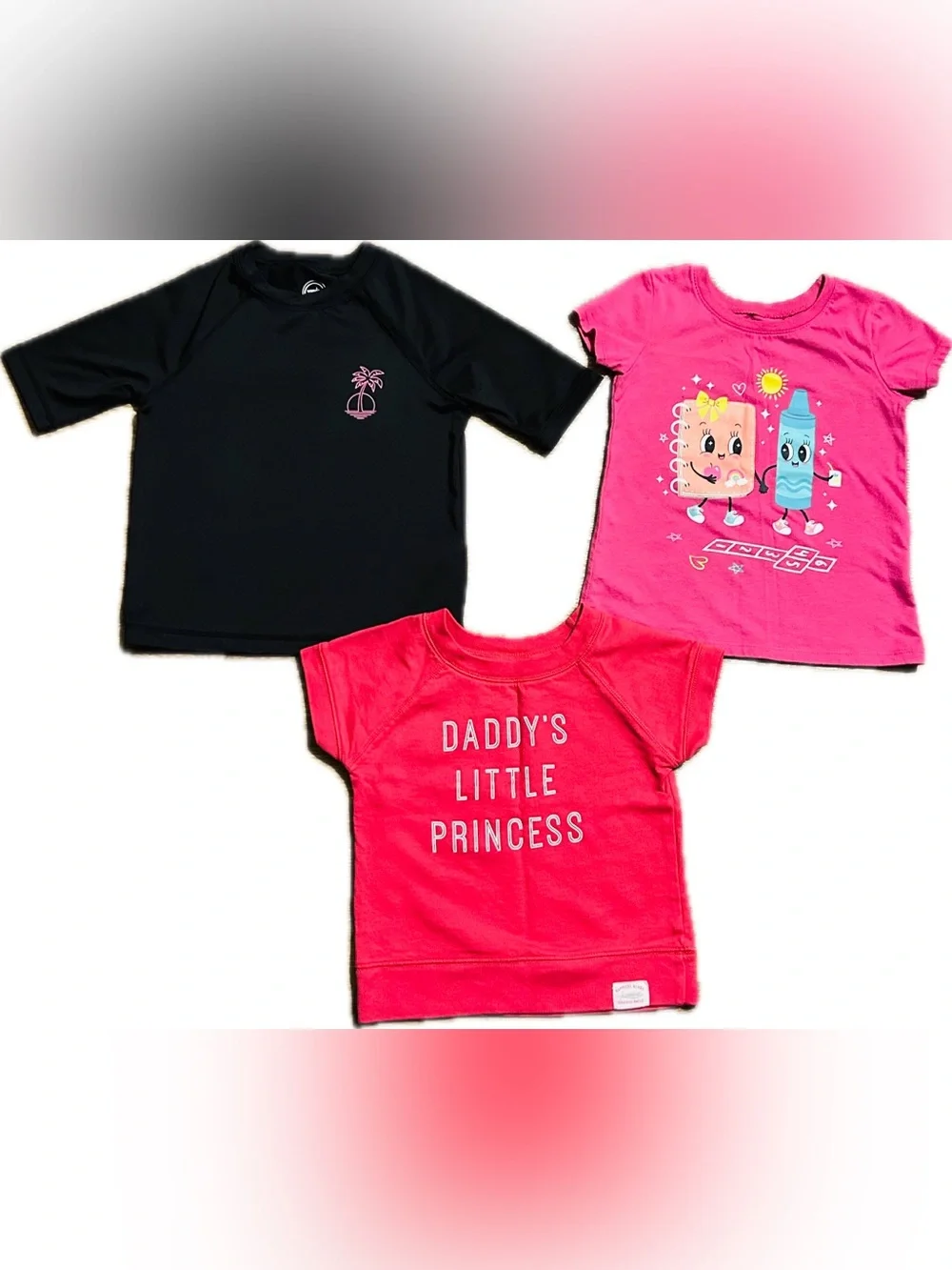 x3 Girls Size 4T Shirt Bundle - Children’s Place, Carter’s, Wonder Nation
